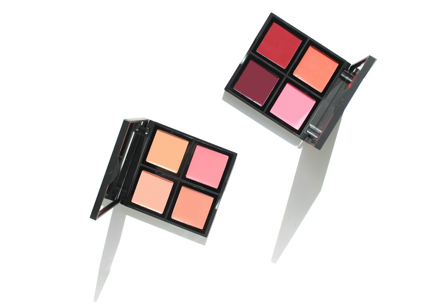 Paletas de blush e de batom em creme